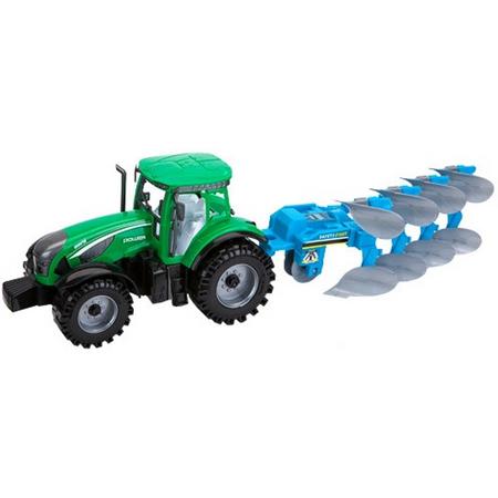Pms Inertia Farm Tractor Met Ploeg 40 Cm Groen/blauw