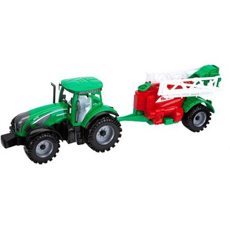 Pms Inertia Farm Tractor Met Sproeiwagen 40 Cm Groen/rood