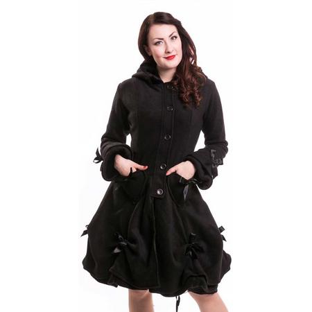 Alice coat winter jas dames zwart - Gothic Fantasy - L - Poizen Industries