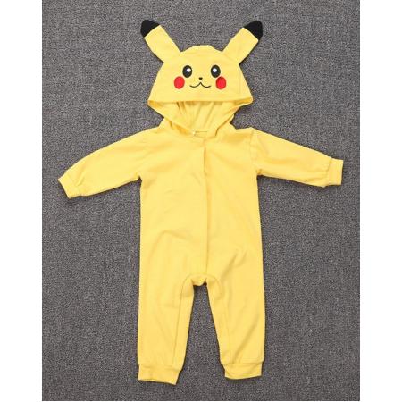Pikachu romper baby pakje geel - maat 62 - Pokémon Go pikachupakje festival