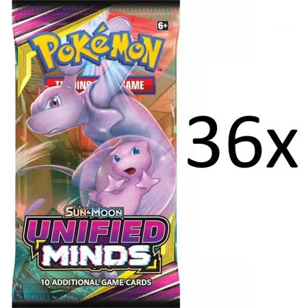 Pokemon - 36x losse Unified Minds Booster Box pakje - Pokémon kaarten