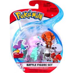 Pokemon Battle Figure 3-Pack - Galarian Ponyta, Vulpix, Wooloo