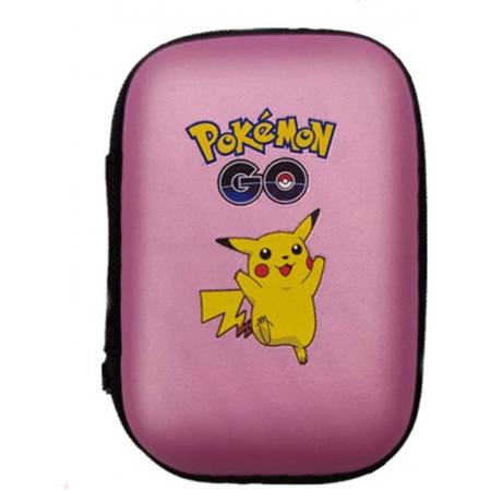 Pokemon Go kaarthouder roze - Hard case kaarthouder - capaciteit 50 stuks - Pikachu - pokemonkaarten - exclusief vulling