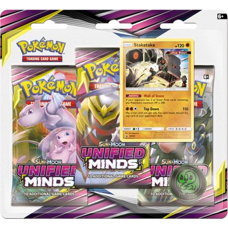Pokémon Sun & Moon Unified Minds 3BoosterBlister Stakataka - Pokémon Kaarten