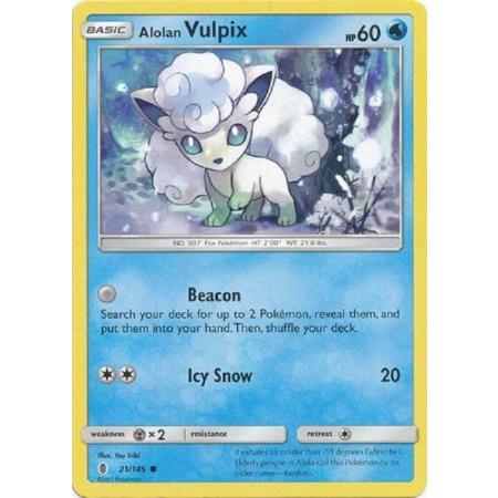 pokemonkaart - Alolan Vulpix - 21/145 - guardians rising