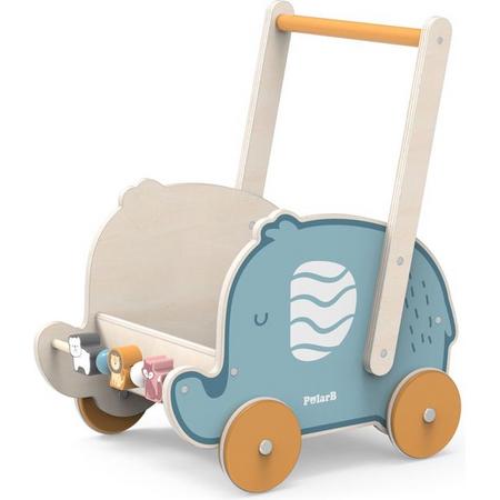 PolarB - houten duwwagen - houten loopwagen - houten speelgoed vanaf 12 maanden