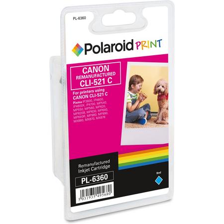 Polaroid inkt RM-PL-6360-00 voor Canon CLI-521C, cyan
