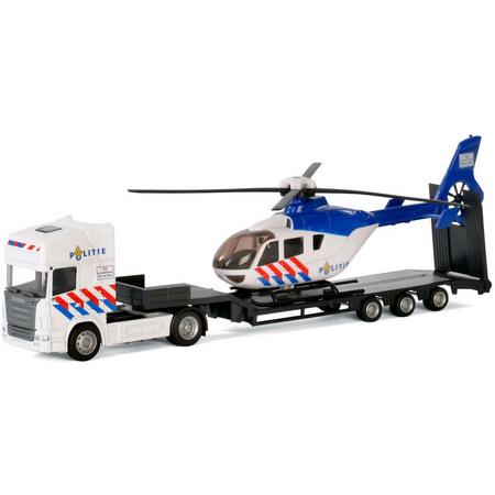 Polesie Die-cast Vrachtwagen met Helikopter - Politie