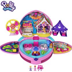 Polly Pocket Compacte Pretparkrugzak met 2 poppen, accessoires en tal van activiteiten