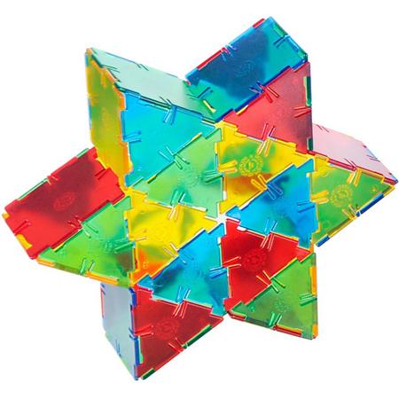 Polydron transparant - 100 driehoeken