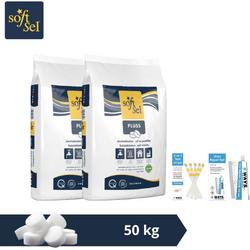 Soft-Sel zouttabletten - Zwembadonderhoud - 50 kg & WAYS scrubborstel