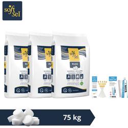 Soft-Sel zouttabletten - Zwembadonderhoud - 75 kg & WAYS scrubborstel