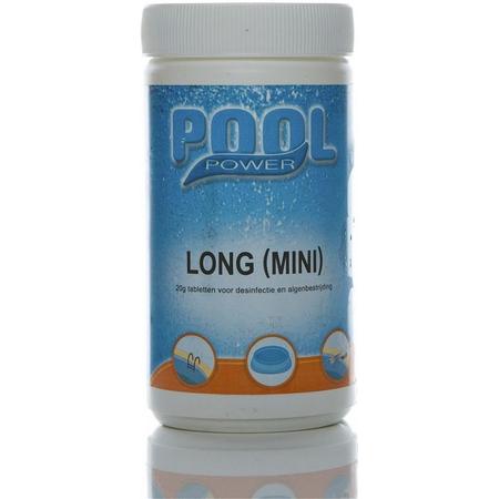 Pool Power Long Mini Flacon Desinfectie- en Anti-algmiddel voor Zwembaden - 500gr (Chloor tabletten 90% actief chloor)