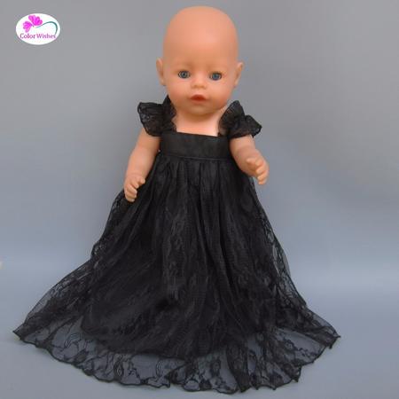 B-Merk Baby Born jurk, zwart kant