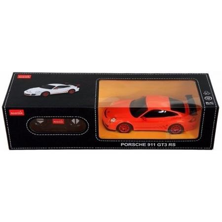 Radiografisch bestuurbare oranje Porsche 911 GTS RS auto 1:24