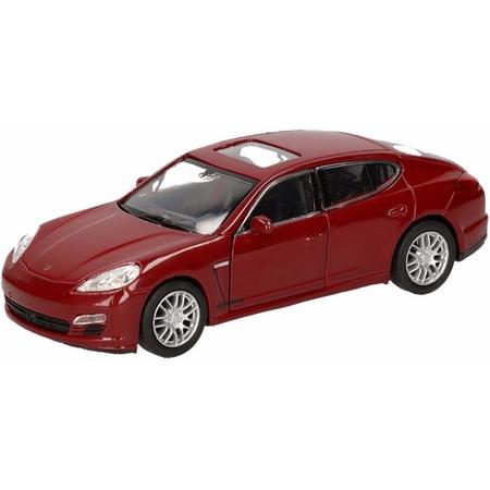 Speelgoed rode Porsche Panamera S auto 12 cm - modelauto / auto schaalmodel