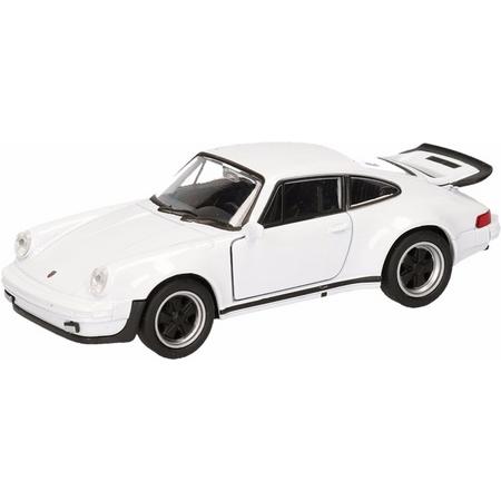Speelgoed witte Porsche 911 Turbo auto 12 cm - modelauto / auto schaalmodel