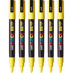 Posca Stiften PC-3M Fine Tip - verfstiften - Geel - 6 stuks