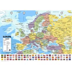 Europa kaart - poster - UV Lak - stevig papier - 70 x 100 cm