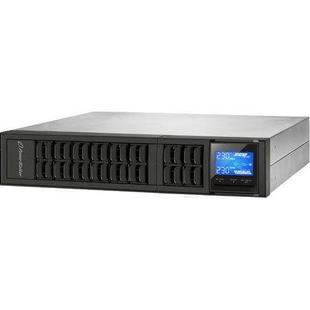 PowerWalker VFI 1000CRM LCD Dubbele conversie (online) 1000VA 3AC-uitgang(en) Rackmontage/toren Zwart UPS