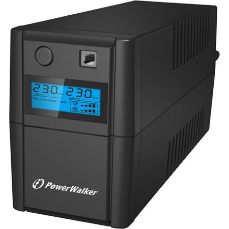 PowerWalker VI 850 SHL Schuko Line-Interactive 850VA 2AC-uitgang(en) Toren Zwart UPS