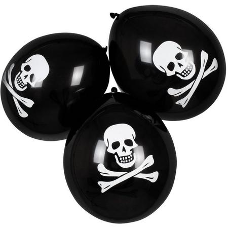Piraat ballonen, zes stuks