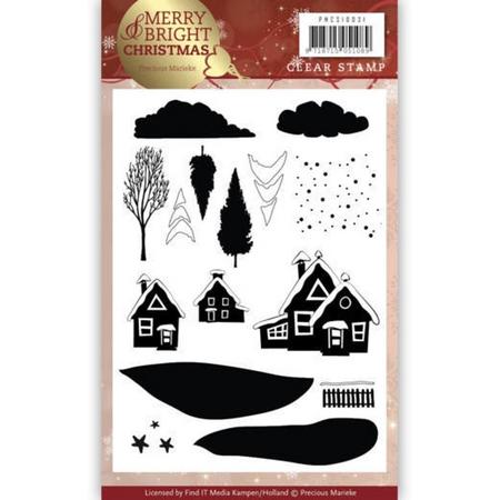 Stempel - Precious Marieke - Merry and Bright Christmas - Kerst Huis
