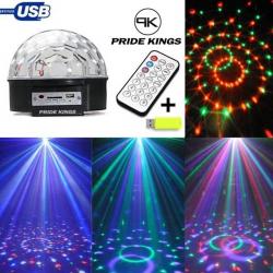 RGB Stage Light LED Crystal Magic Ball met Afstandsbediening en USB Stick  Pride Kings®