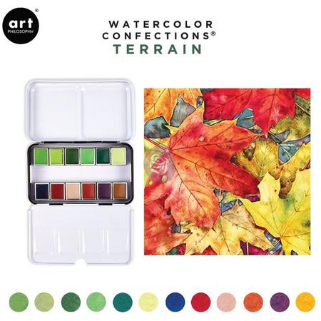 Prima Marketing Watercolor Confections Aquarelverf Terrain - set van 12 kleuren