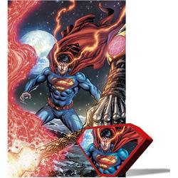 DC Comics - Superman Lensvormige Puzzel met vormige blikken doos 300 stk 46x31 cm