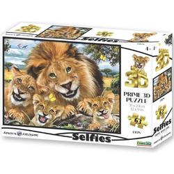 Prime 3d 3d-puzzel Selfie Leeuwen Karton 63-delig