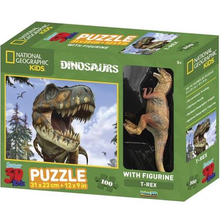 Prime 3d Legpuzzel Amazing Animals Dinosauriër 100 Stukjes