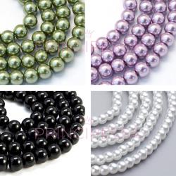 Parels 4mm, Glas – Wit, Groen, Zwart en Lila – Mix van ongeveer 840 kralen – Glasparels – 4mm kralen – Zelf sieraden maken voor kinderen en volwassenen – DIY