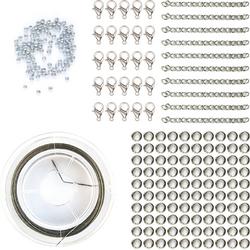 Principessa onderdelenset in zilverkleur om zelf sieraden te maken - 236 stuks