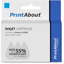 PrintAbout - Inktcartridge / Alternatief voor de Canon CLI-526C / Cyaan