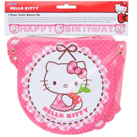 Hello Kitty™ verjaardagsslinger - Feestdecoratievoorwerp