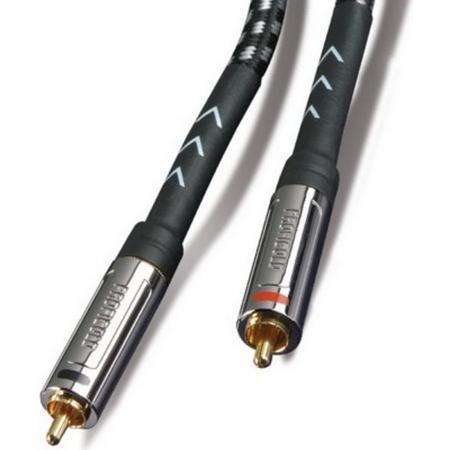 Profigold OXYA4201 1m 2 x RCA Zwart, Zilver audio kabel