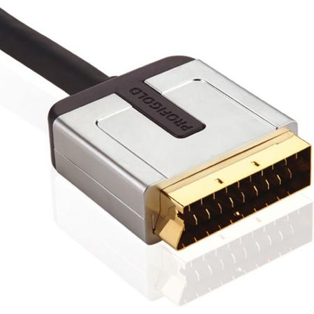 Profigold PROV7110 SCART-kabel 10 m SCART (21-pin) Zwart, Zilver