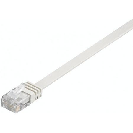 2 Stuks Profile UTP Netwerkkabel Cat 6 RJ45 2 Meter Platte kabel Grijs