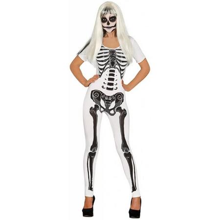 Halloween Kostuum Dames Skelet Wit