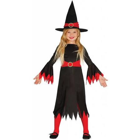 Halloween Kostuum Kind Heks Rood
