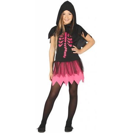 Halloween Kostuum Kind Jurkje Skelet Roze