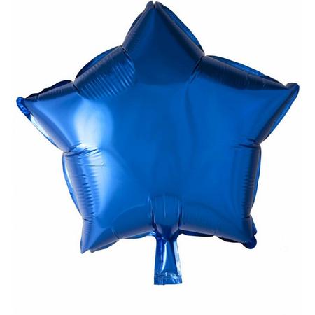 Helium Ballon Ster Blauw 46cm leeg