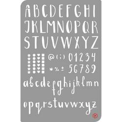 Pronty Bullet Journal Stencil  Alphabet/Numbers 470.851.000 12x18cm