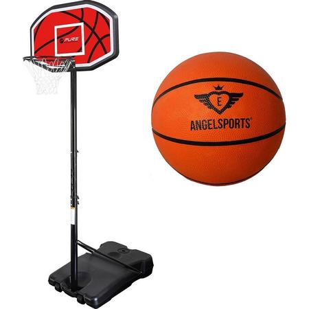 Dragon Sports - Basketbalpaal - inclusief - basketbal - complete set - basketbalring - 230-305 cm hoog