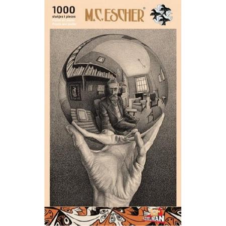 Puzzel 1000 stukjes - Hand met Spiegelende Bol - M.C. Escher
