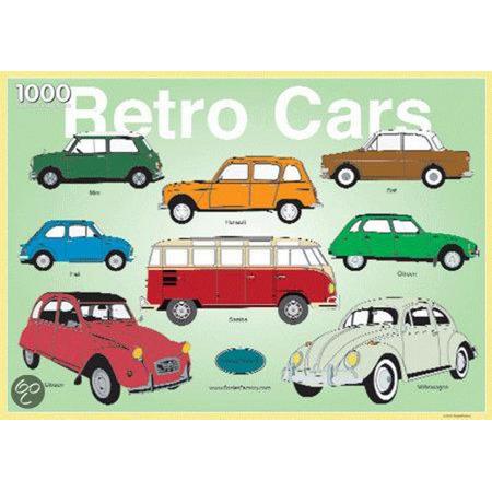 RosiesFactory - Retro Cars Doos - Legpuzzel - 1000 Stukjes