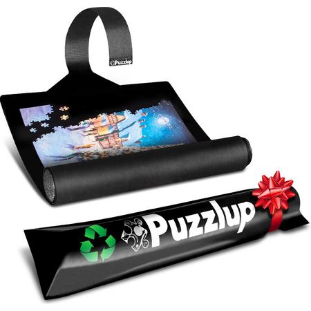 Puzzlup 1500 Puzzelmat - XL formaat - Neopreen - Zelfsluitend en Antislip - Portapuzzle met zwarte ECO-verpakking! Tot en met 1500 stukjes - 66x120 cm