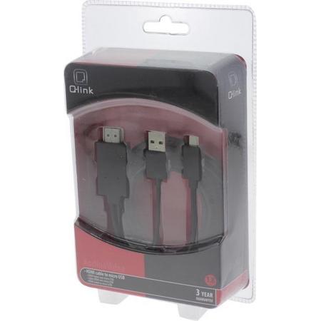 Q-Link MHL kabel HDMI/USB/micro USB - 1.8m
