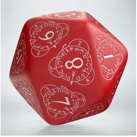Q-Workshop Life Counter Die D20 red & white